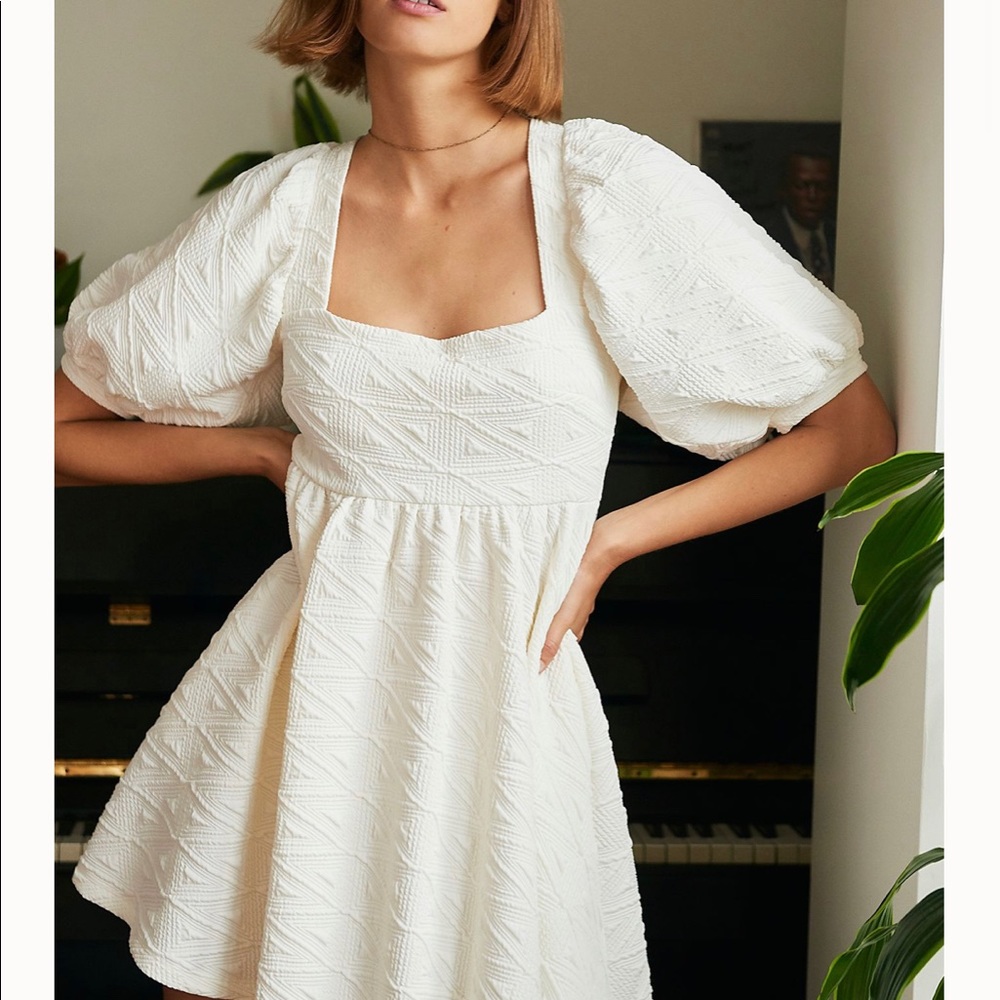 NWT Free People Violet Mini Dress / Ivory
